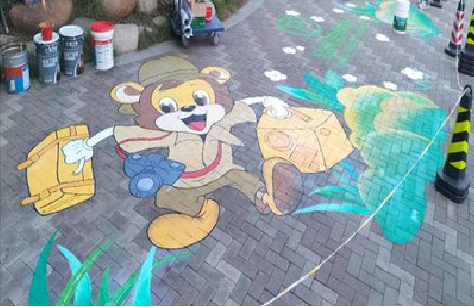 渝北夏季画地面彩绘会遇到的问题