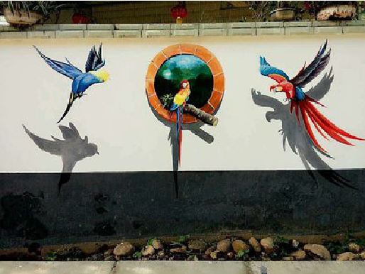 渝北视觉错位-3D墙绘设计