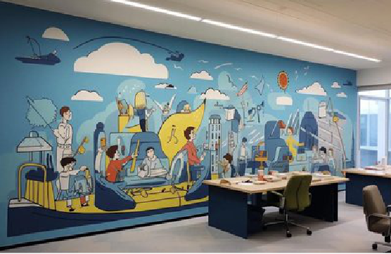 渝北办公室墙绘的特点。