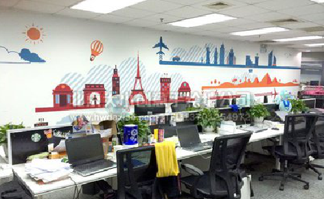 渝北教你设计办公室墙绘的方法。