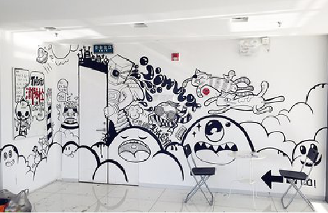 渝北手绘墙并非传统涂鸦。